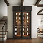 Designed to function as a freestanding statement piece or seamless built-in — and specified in a fraction of the time traditional cellar construction requires.