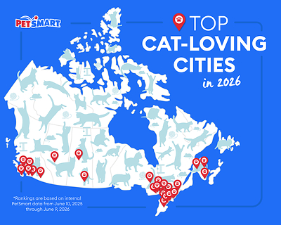 PetSmart Unveils Canada's Top 25 Cat-Loving Cities for 2026