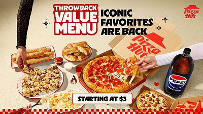 PIZZA HUT INTRODUCES NEW THROWBACK VALUE MENU TO CELEBRATE ITS MOST ICONIC MENU ITEMS 
