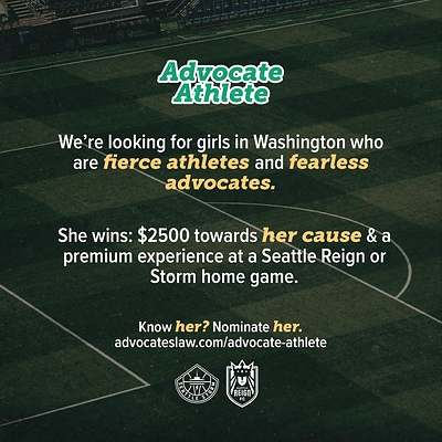 The Advocates Partner with Seattle Storm and Seattle Reign FC to Recognize Youth Athletes in the Community