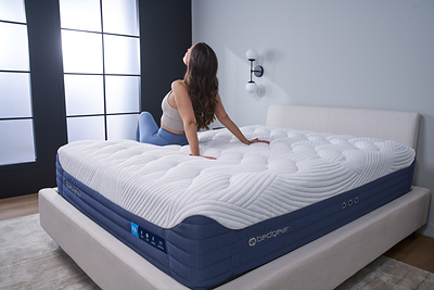 The redesigned H6 Hybrid Performance® Mattress offers a plush feel and features the the new React™ Blend Pillowtop.