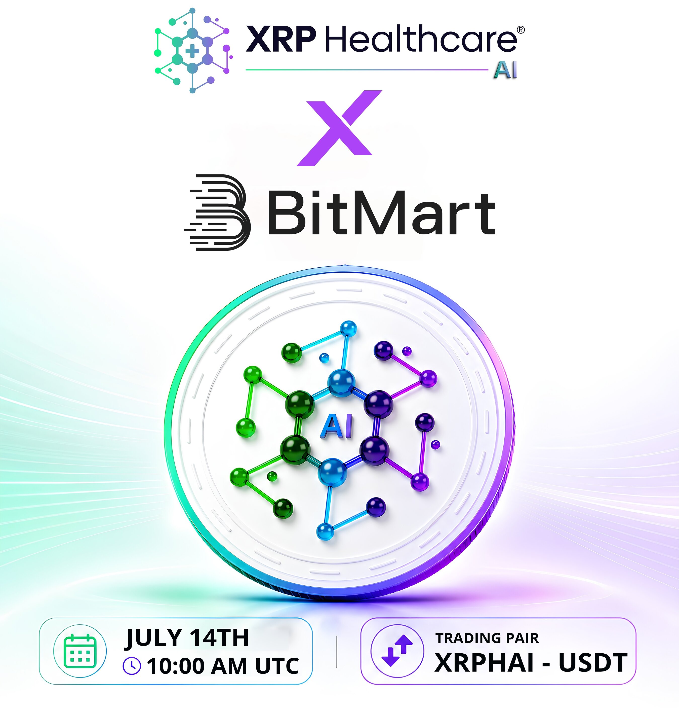 XRP Healthcare ja XRPHAI-token nyt kaupankäynnissä BitMartissa