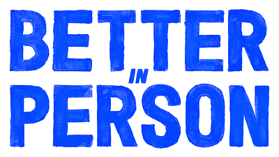 Better in Person logo. 
