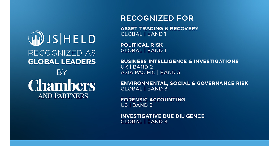 Chambers and Partners Recognizes J.S. Held and Experts Across Six Global Disciplines