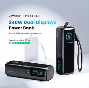 JOYROOM Brings New 240W PODIX Power Bank to Kickstarter, Reshaping the High-End Fast-Charging Power Bank Segment