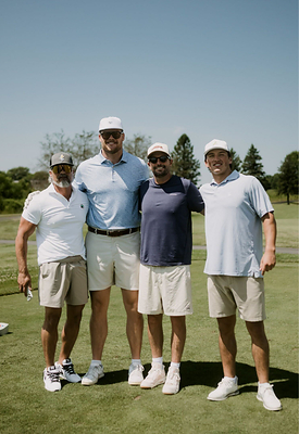 David Solomine, Spencer Brown, Mac Cummings, and Cole Bishop play as a foursome in the inaugural Terakeet Invitational