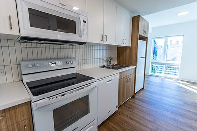 The interior of a unit at Priscilla’s Place.