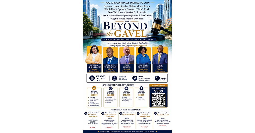 Historic Black House Speakers from Across the Nation to Gather in Chicago for "Beyond the Gavel" Brunch Celebration