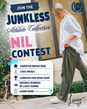 JUNKLESS® Launches Nationwide NIL Contest to Crown Its First College Athlete Brand Ambassador -- With Livvy Dunne Choosing the Winner