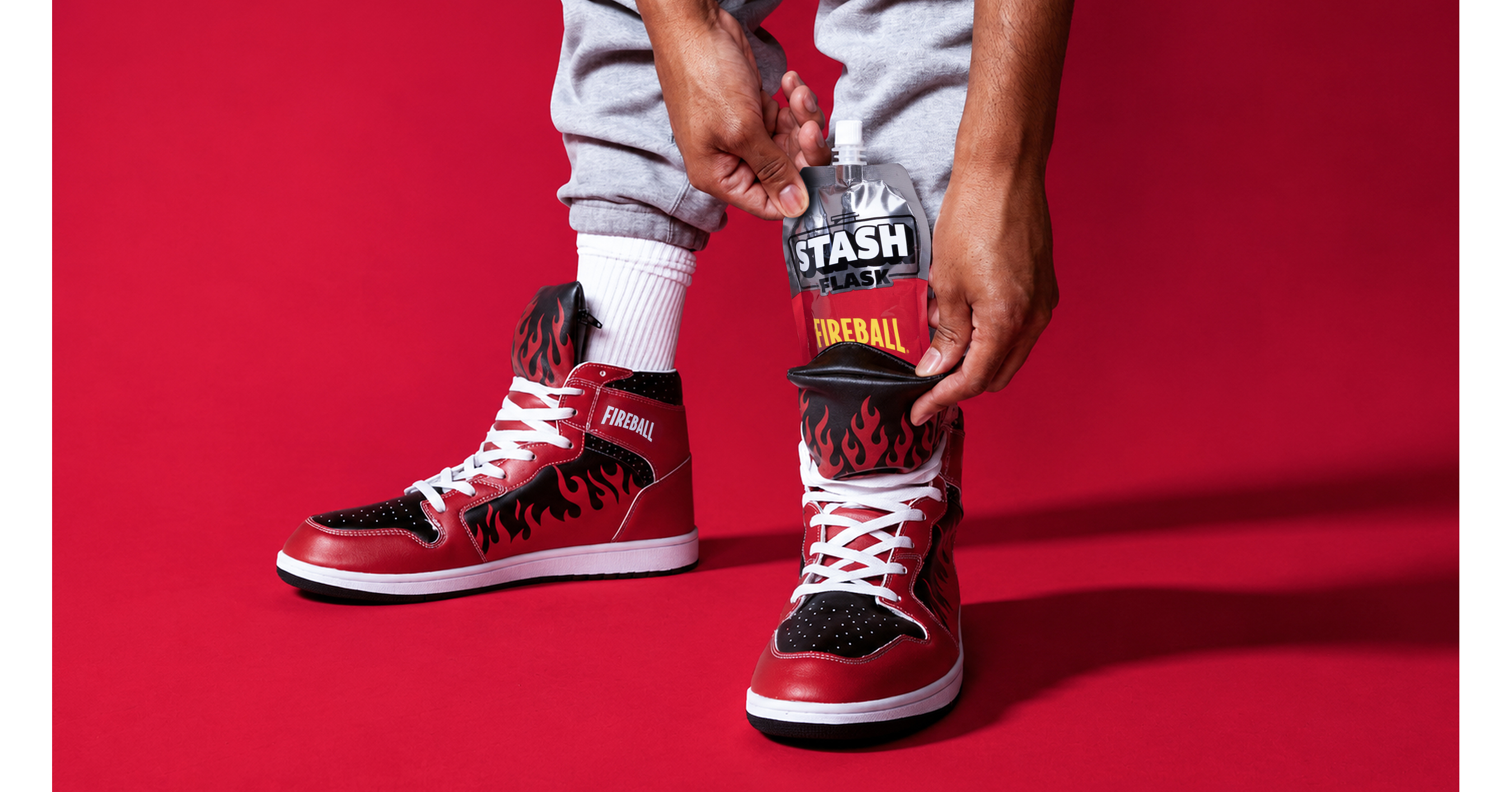 FIREBALL DROPS LIMITED-EDITION HIGH-TOPS. AND YES, THEY ARE FULLY COMPATIBLE WITH THE NEW STASH FLASK.