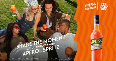 APEROL BRINGS THE ORANGE WAVE TO LOLLAPALOOZA, EXPANDING ITS FESTIVAL FOOTPRINT WITH SIGNATURE ‘APEROL DAY CLUB’