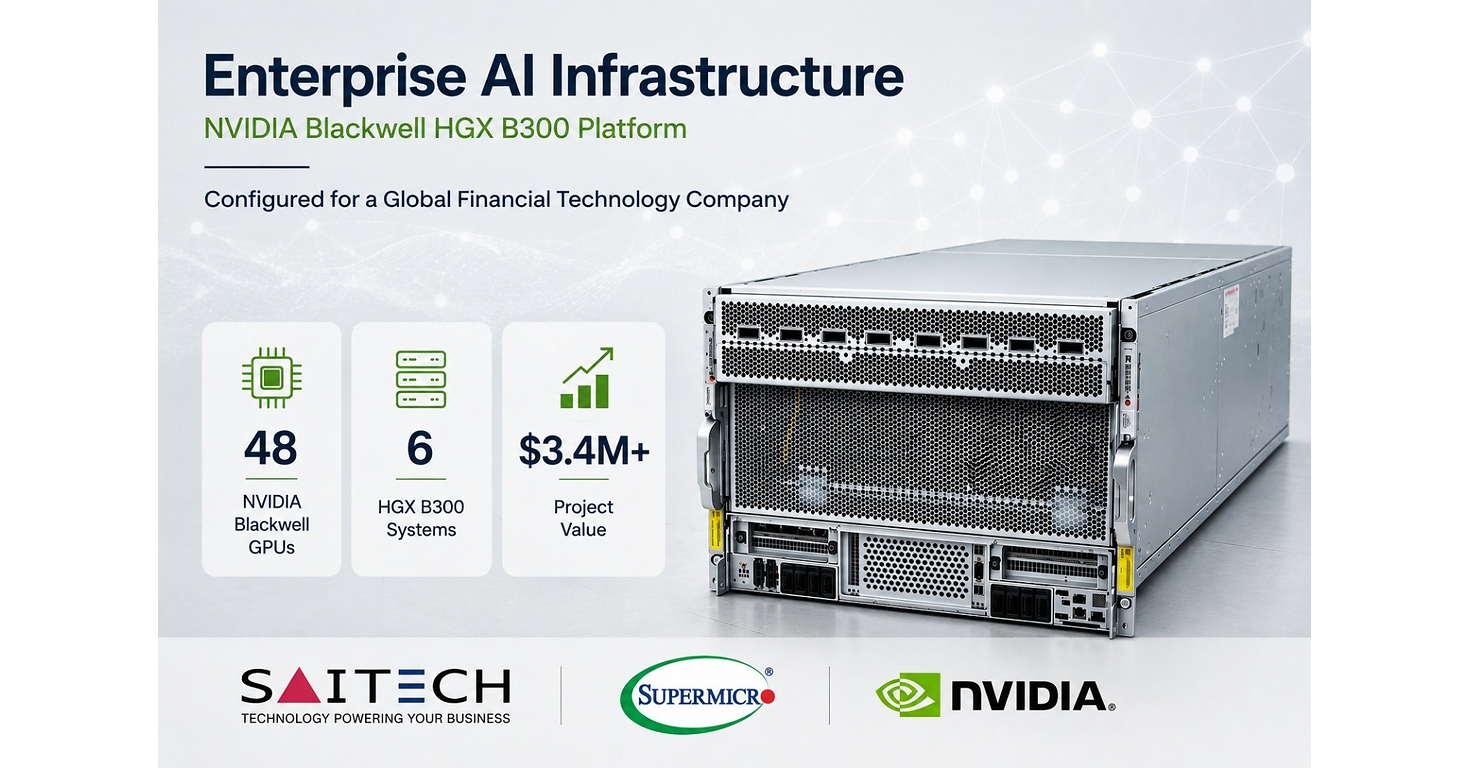 Saitech Configures Multi-Million-Dollar NVIDIA Blackwell AI Infrastructure for a Global Financial Technology Company