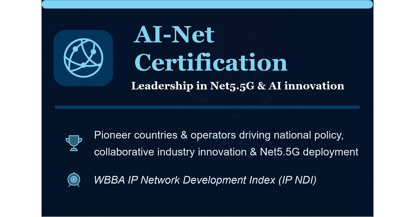 Pionnière du Réseau 2030 : la WBBA lance officiellement AI-Net, une certification de référence mondiale en communication de données