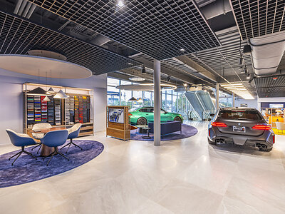 Interior photo of BMW Houston Midtown location
