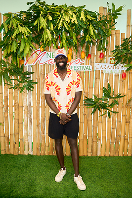Chef Eric Adjepong at the Nevis Mango Festival's Mango Mania.