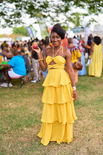Nevis Mango Festival attendee at the “For the Love of Mangoes” event.