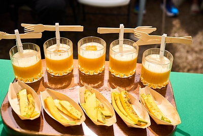 Mango Speciality Bites and Drinks served at the Nevis Mango Festival Mango Mania.