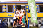 Festival attendees pose for a photo at the Nevis Mango Festival Passport Food Tour.