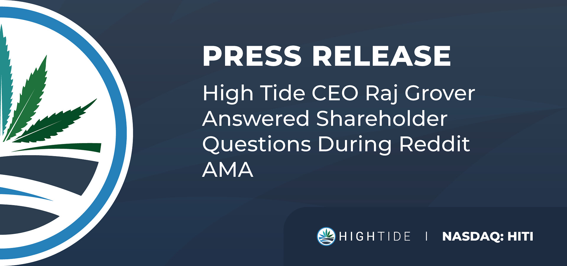 High Tide CEO beantwortet Aktionärsfragen auf Reddit