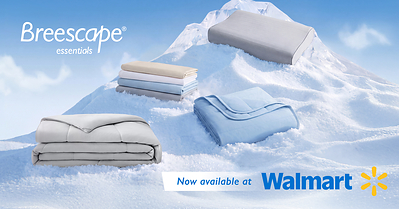 Hot Sleepers Can Now Find a Cool Solution in the Bedding Aisle: Breescape Essentials Arrives at Walmart