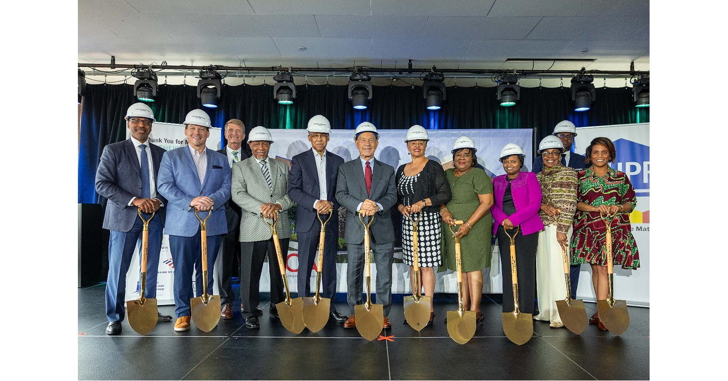 The NHP Foundation, Trinity East Village CDC, Housing Alliance HTX, and partners joined by Mayor John Whitmire break ground on Trinity East Village Senior