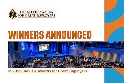 Winners have been announced in the 2026 Stevie Awards for Great Employers. The awards recognize the world’s best employers and the human resources professionals, teams, achievements, and HR-related products and suppliers who help to create and drive great places to work. Winners have been announced in the 2026 Stevie Awards for Great Employers. The awards recognize the world’s best employers and the human resources professionals, teams, achievements, and HR-related products and suppliers who help to create and drive great places to work.