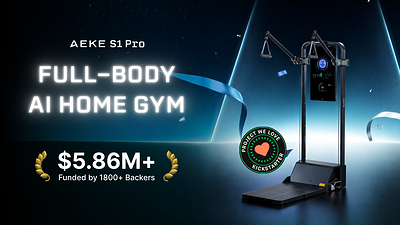 L'AEKE S1 Pro a levé plus de 5,86 millions de dollars américains sur Kickstarter, marquant ainsi une nouvelle étape importante pour les salles de sport connectées à domicile