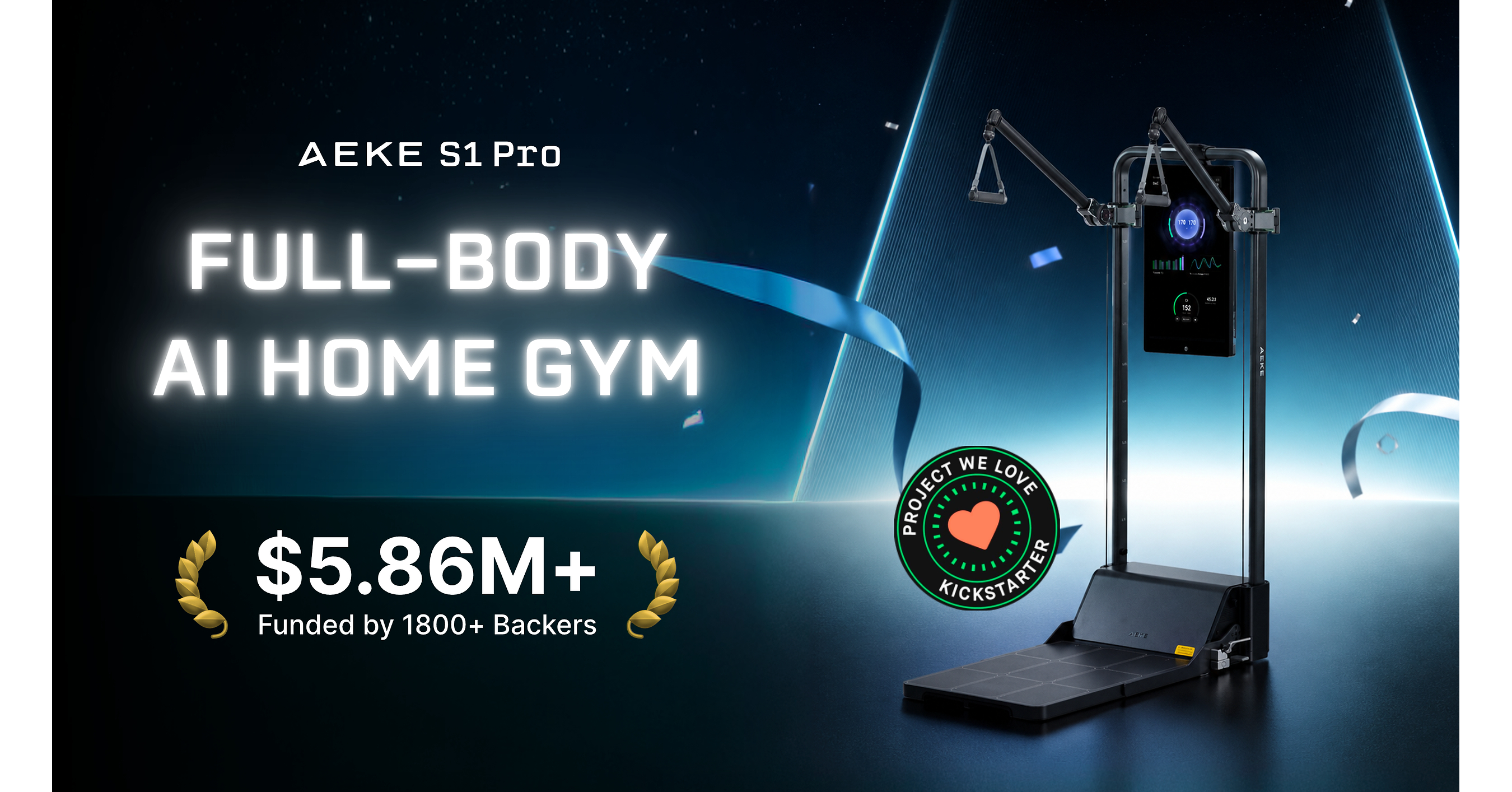 AEKE S1 Pro sammelt über 5,86 Millionen US-Dollar auf Kickstarter und setzt damit einen neuen Meilenstein für Smart-Home-Fitnessstudios