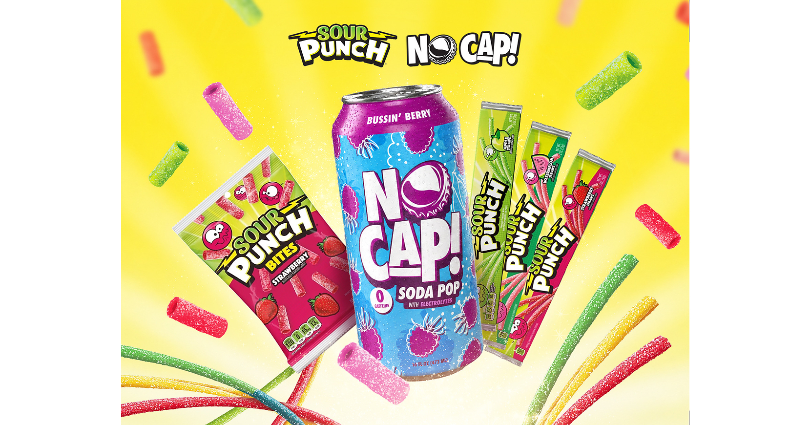 NO CAP! Soda Pop and SOUR PUNCH® Candy Announce Licensing Partnership to Bring One of America's Most Iconic Candy Brands into the Better-for-You Soda Category