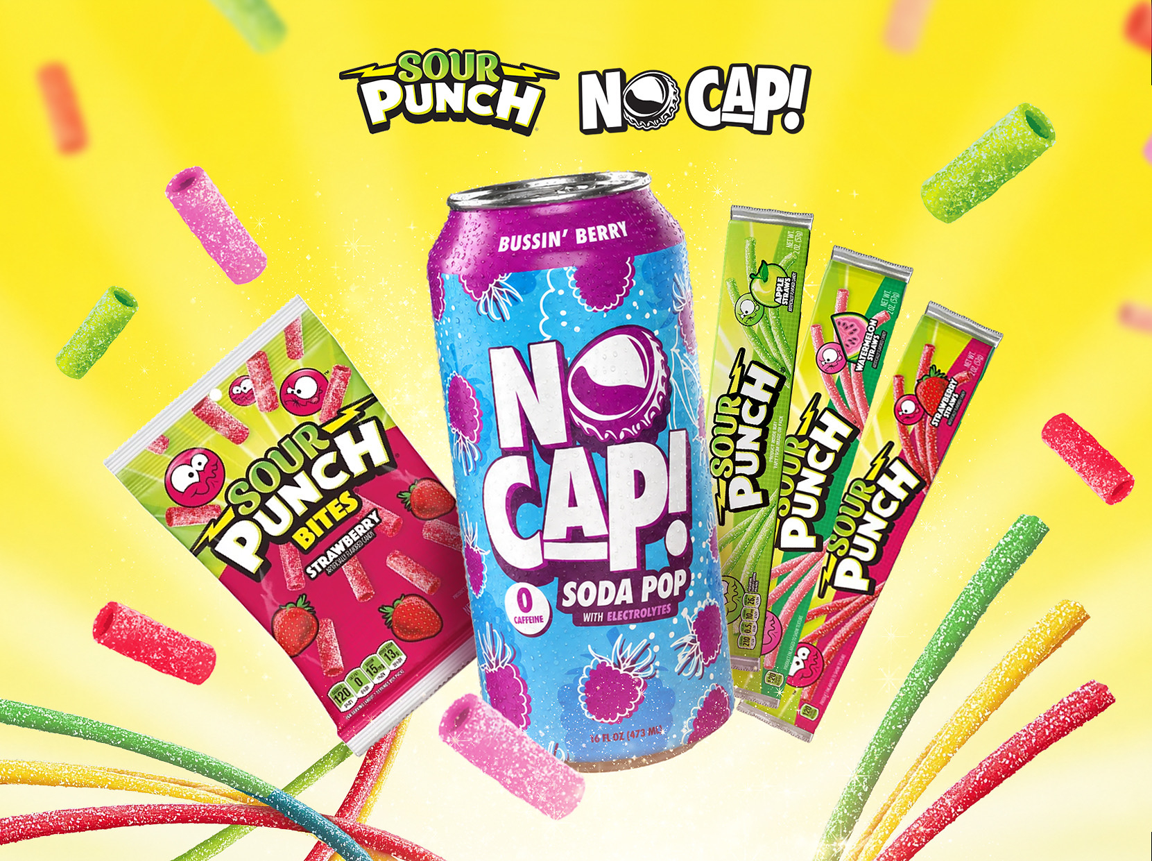 NO CAP! Soda Pop and SOUR PUNCH® Candy Announce Licensing Partnership to Bring One of America's Most Iconic Candy Brands into the Better-for-You Soda Category