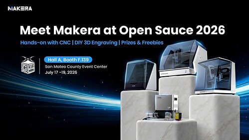 Makera, an innovator in desktop CNC manufacturing, is showcasing its latest desktop CNC innovations at Open Sauce 2026. Makera, an innovator in desktop CNC manufacturing, is showcasing its latest desktop CNC innovations at Open Sauce 2026.