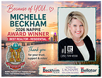 Michelle Beckham, Broker of the Beckham Team at Bellator Real Estate, named 2026 Nappie Award Winner for Best Realtor – Residential, serving Baldwin and Mobile Counties, Alabama.