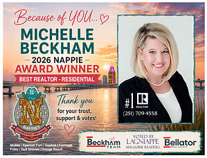 Michelle Beckham of Baldwin &amp; Mobile Counties Named 2026 Nappie Award Winner for Best Realtor - Residential