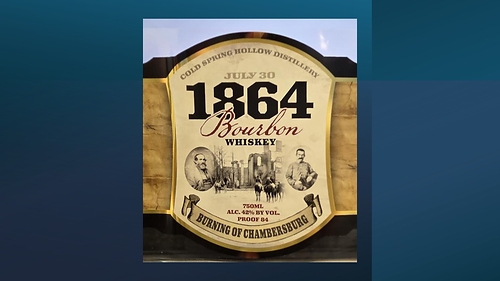 Cold Spring Hollow Distillery remembers the Civil War burning of Chambersburg with its newly released 1864 Bourbon Whiskey. Cold Spring Hollow Distillery remembers the Civil War burning of Chambersburg with its newly released 1864 Bourbon Whiskey.