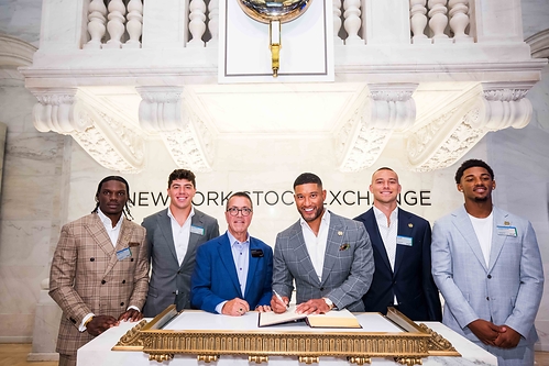 Notre Dame Football at the NYSE on July 16. This image opens in the lightbox