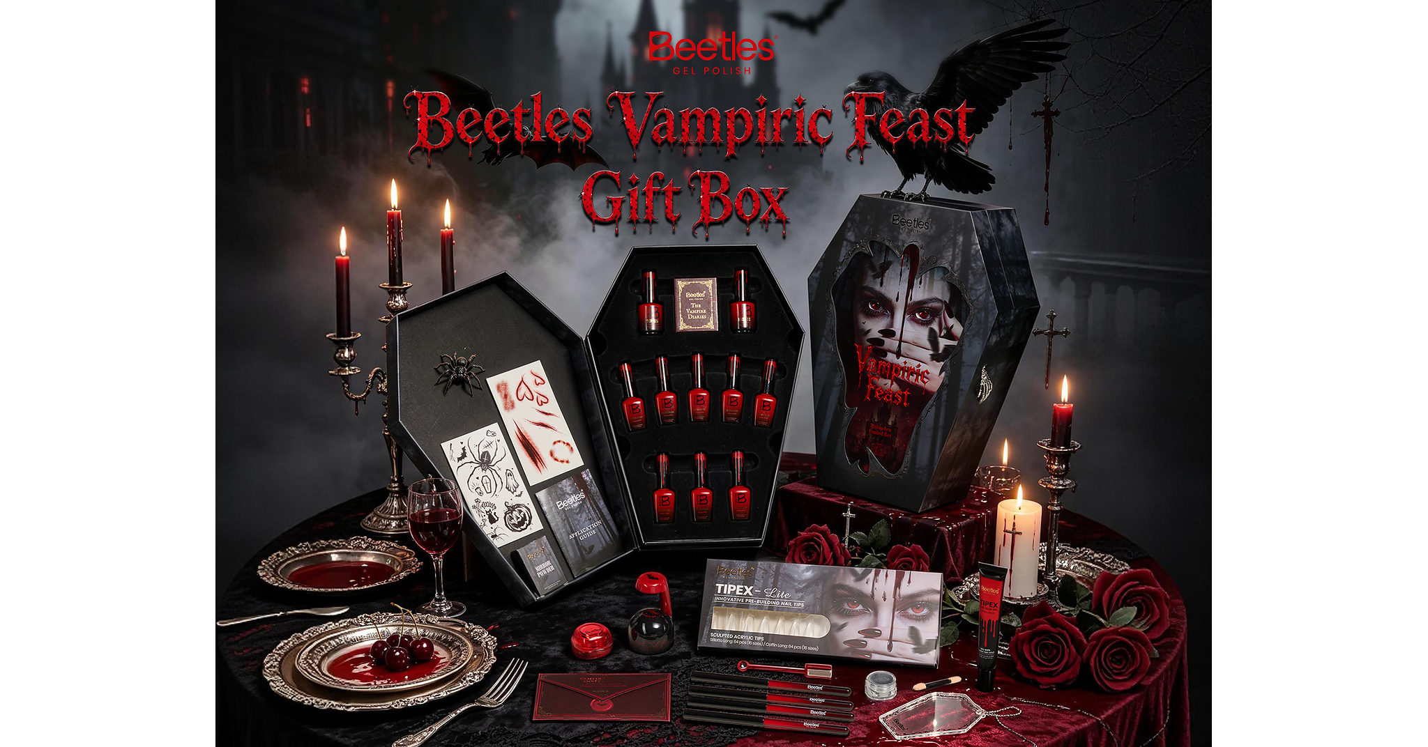 Beetles Gel Polish Unveils the Vampiric Feast Gift Box for Gothic 2026 Halloween Nails