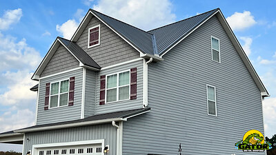 A completed Gator Metal Roofing installation featuring a HeatShield™ metal roofing system. Gator backs its with a lifetime warranty and a 5-year, no-questions-asked labor warranty.