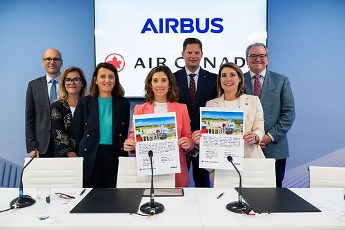 Air Canada and Airbus launch new decarbonisation initiatives on the opening day of the Farnborough International Airshow - © AIRBUS SAS 2026