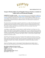 Press Release: Koopers Whiskey Makes Top-Selling Barrel Reserve Bourbon Available for Online Orders and Nationwide Shipping