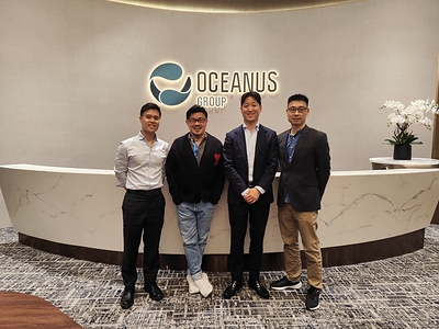 (From Left to Right) Duane Ho, CFO at Oceanus, Peter Koh, CEO at Oceanus, Justin Kim, Head of Asia at Ava Labs,  Ming, Founder of Ocean RWA Finance.