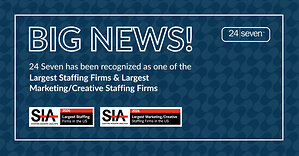 24 Seven Ranks No. 2 Among Marketing/Creative Staffing Firms in the U.S., Earns Spot on SIA's 2026 Largest Staffing Firms List
