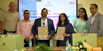 X-Rite Pantone and National Institute of Fashion Technology (NIFT) executives sign agreement to strengthen color management skills for India’s fashion and textile workforce. 