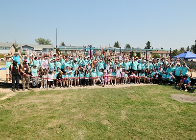 More than 200 volunteers from Foresters Financial, KaBOOM!, Greatway Financial and the Calgary community came together to build a new playground at Future Charter Academy in a single day, creating a lasting space where local children can play, learn and thrive.