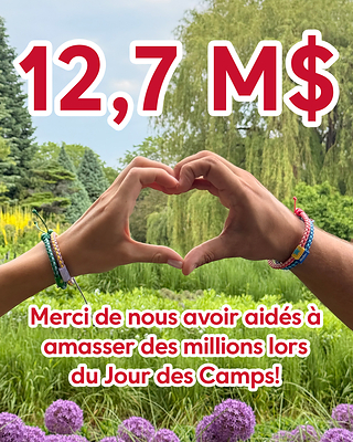 Le Jour des camps(MC) de Tim Hortons® a permis d'amasser 12,7 M$ pour les Camps de la Fondation Tim Hortons afin d'aider des jeunes issus de milieux défavorisés à réaliser leur plein potentiel