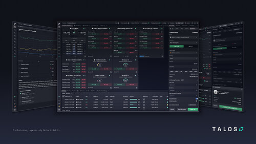 Talos brings Kalshi prediction markets onto institutional trading infrastructure. For illustrative purposes. Not actual data. This image opens in the lightbox
