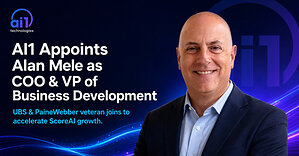 AI1 Technologies Appoints Alan Mele as COO and Vice President of Business Development