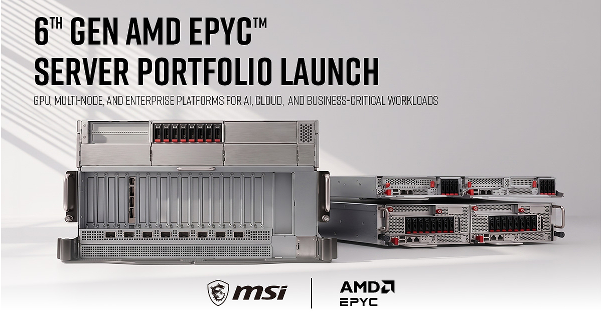 MSI Launches 6th Gen AMD EPYC&trade; Server Portfolio