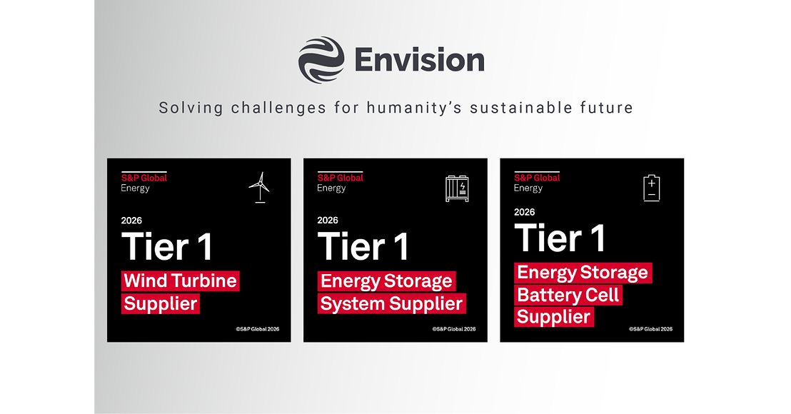 Envision Named to S&P Global Tier 1 Cleantech Companies List for the Second Consecutive Year
