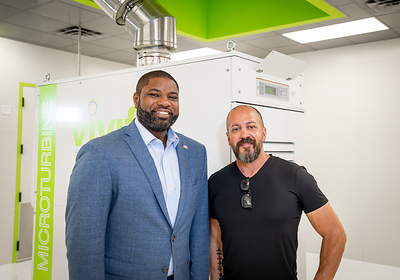Candidate for Florida Governor Byron Donalds with CEO and Founder of VIVIFY Technology Jason Herring 