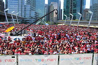 Des milliers d’adeptes ont visité le studio de diffusion au Jack Poole Plaza et étaient présents au Festival des fans de la FIFA à Vancouver.